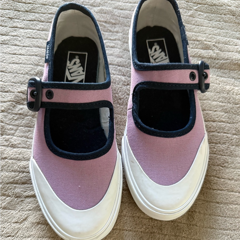 Vans Girl Lavender and White Sneakers